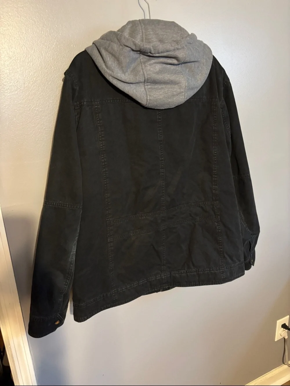 Levi's Black Jacket with Gray Hood Lining - Picture 2 of 3